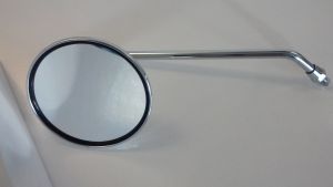 Spiegel links - universeel 10mm schroefdraad - rond chroom